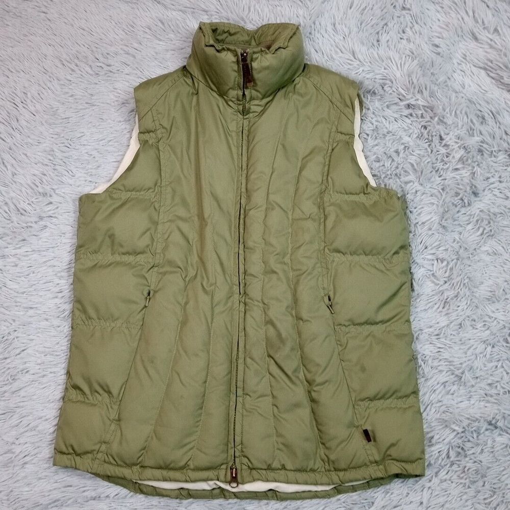 Woolrich Vest Womens M Green Outdoors Activewear Puffy Gorpcore Comfort Pockets